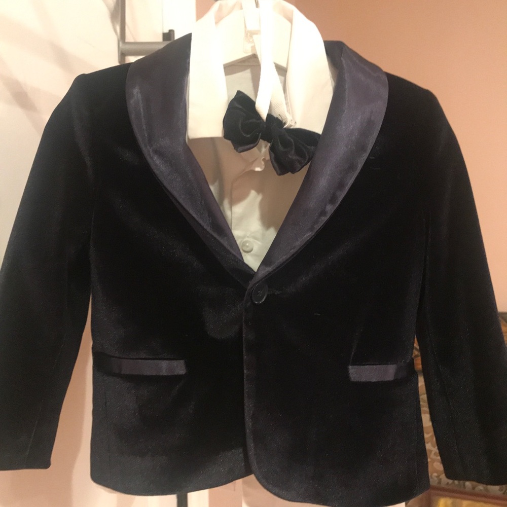 Bimbalo boys 4 piece velvet suit set